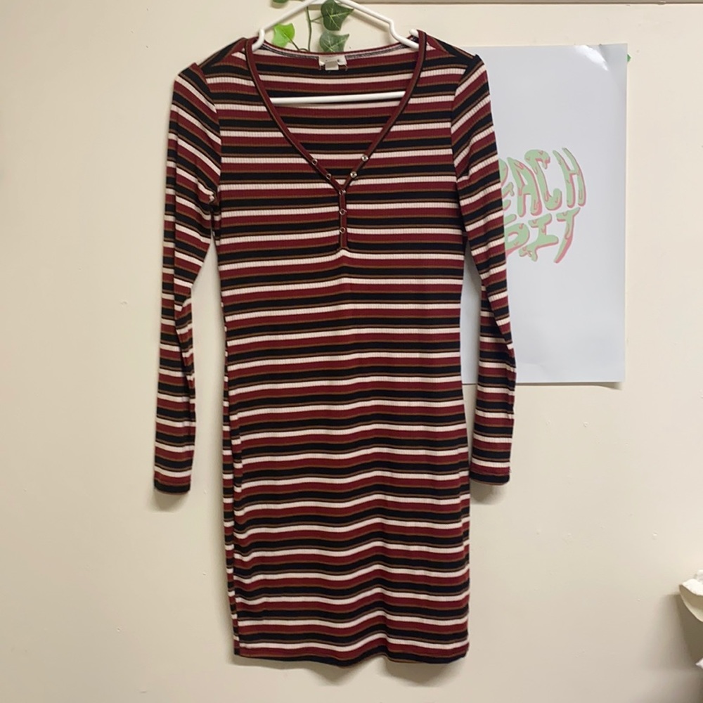 Women’s midi striped body con dress